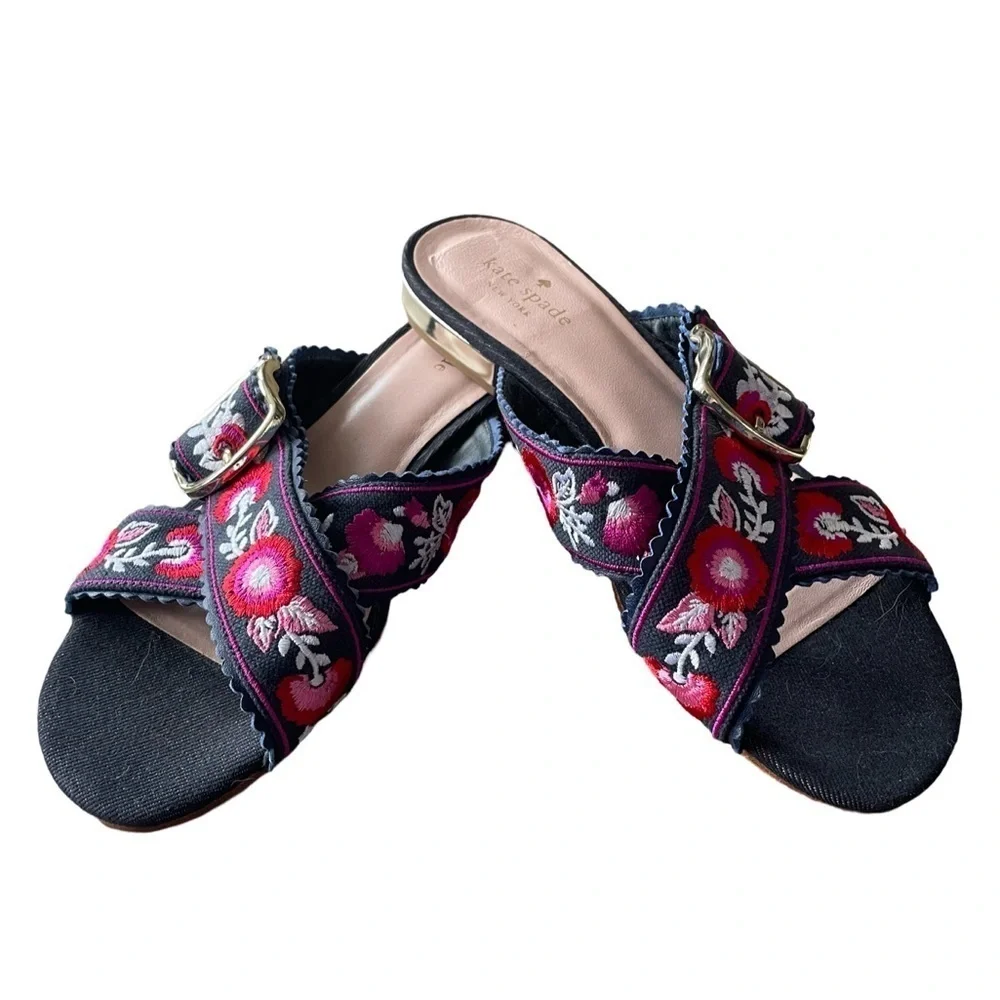Kate Spade New York Faris Indigo Slides Size 8.5